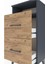 Arges Komodin Tek Raflı 2 Çekmeceli 44X30X96 Antrasit-Çam 5
