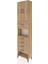 Arges Dolap 3 Raflı 5 Çekmeceli 2 Kapaklı 60X30X243 Çam-Çam 3