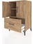 Hyperion Komodin 2 Raflı Tek Çekmeceli 2 Kapaklı 60X44X96 Çam-Çam 4