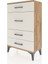Arges Komodin 4 Çekmeceli 60X30X96 Çam-Aytaşı 3