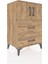 Hyperion Komodin Tek Raflı 2 Çekmeceli 2 Kapaklı 60X44X96 Çam-Çam 2