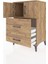Hyperion Komodin Tek Raflı 2 Çekmeceli 2 Kapaklı 60X44X96 Çam-Çam 4
