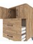 Hyperion Komodin Tek Raflı 2 Çekmeceli 2 Kapaklı 60X44X96 Çam-Çam 5
