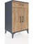 Hyperion Komodin 2 Raflı Tek Çekmeceli 2 Kapaklı 60X44X96 Antrasit-Çam 2