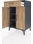 Hyperion Komodin 2 Raflı Tek Çekmeceli 2 Kapaklı 60X44X96 Antrasit-Çam 4