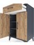 Hyperion Komodin 2 Raflı Tek Çekmeceli 2 Kapaklı 60X44X96 Antrasit-Çam 5