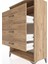 Hyperion Dolap Tek Raflı 3 Çekmeceli 88X44X134 Çam-Çam 5