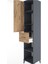 Hyperion Dolap 4 Raflı Tek Çekmeceli Tek Kapaklı 44X44X221 Antrasit-Çam 5