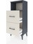 Arges Komodin Tek Raflı 2 Çekmeceli 44X30X106 Antrasit-Aytaşı 4