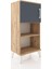 Arges Komodin 2 Raflı Tek Kapaklı 44X30X96 Çam-Antrasit 2