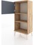 Arges Komodin 2 Raflı Tek Kapaklı 44X30X96 Çam-Antrasit 4