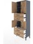 Arges Dolap 3 Raflı 4 Çekmeceli 4 Kapaklı 60X30X163 Antrasit-Çam 4