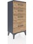 Arges Komodin 4 Çekmeceli 44X30X96 Antrasit-Çam 2