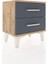 Arges Komodin 2 Çekmeceli 44X30X48 Çam-Antrasit 2