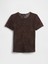 Kadın Kahverengi Çiçek Desenli Dantel T-Shirt 2