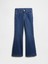 Kız Çocuk Koyu Mavi Kids High Rise Studded '70S Flare Jean Pantolon 1