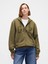 Erkek Haki Vintagesoft Arch Gap Logo Tam Fermuarlı Sweatshirt 5