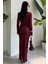 Macey Kroşe Crop Takım -Bordo 4