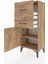Arges Komodin Tek Raflı 2 Çekmeceli Tek Kapaklı 44X30X106 Çam-Çam 4