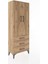 Arges Dolap 4 Raflı 3 Çekmeceli 2 Kapaklı 60X30X163 Çam-Çam 2