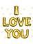 I Love You Folyo Balon Altın Renk 35 cm 1
