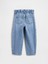 Kız Bebek Mavi Paperbag Horseshoe Jean Pantolon 3