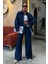 Gömlek ve Palazzo Pantolon Klasik Denim Takım 10070 1