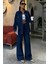 Gömlek ve Palazzo Pantolon Klasik Denim Takım 10070 5