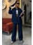 Gömlek ve Palazzo Pantolon Klasik Denim Takım 10070 6