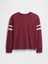 Erkek Çocuk Bordo Vintage Soft Relaxed Varsity T-Shirt 1