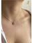 Gold Plaka Model M Harf Kolye 4