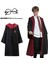 Harry Potter Gryffindor Kapişonlu Çocuk Kostüm + Asa + Gözlük Seti 7-8 Yaş 1