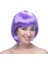 Lila Renk Kısa Model Parti Peruğu - Lila Renk Küt Saç 1
