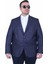 Mocgrande Erkek Büyük Beden 4 Drop Blazer Ekose Ceket 500605 Lacıvert 1