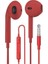 Girişli Kırmızı Kablolu Kulaklık Ios Ile Uyumlu 3.5 mm Kulaklık Renkli 3