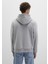 Erkek Mavi Kapüşonlu Sweatshırt Gri Melanj 0S10413-80018 4