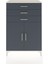 Hyperion Dolap Tek Raflı 3 Çekmeceli 2 Kapaklı 88X44X134 Aytaşı-Antrasit 1