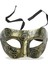 Altın Eskitme Yüz Maskesi - Antik Tarz Balo Maskesi (5067) 4