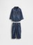 Bebek Lacivert Denim Outfit Set 1
