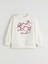 Yeni Sezon Bisiklet Yaka Fiyonk Baskılı Kız Çocuk Sweatshirt 3