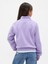 Kız Çocuk Lila Vintagesoft Gap Logo Yarım Fermuarlı Pullover Sweatshirt 5