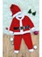 Erkek Çocuk Noel Baba Yılbaşı Kostümü Şapkalı Kemerli Bebek Kostümü 1