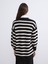 Yeni Sezon V Yaka Çizgili Kadın Triko Hırka 4