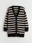 Yeni Sezon V Yaka Çizgili Kadın Triko Hırka 5