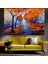 Sonbahar ve Renkli Yaprak Manzaralı Sanatsal Dekoratif Duvar Tablosu (70X100 Cm) 1