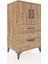 Hyperion Komodin 2 Raflı 2 Çekmeceli 2 Kapaklı 60X44X106 Çam-Çam 2