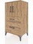 Hyperion Komodin 2 Raflı 2 Çekmeceli 2 Kapaklı 60X44X106 Çam-Çam 3