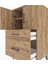 Hyperion Komodin 2 Raflı 2 Çekmeceli 2 Kapaklı 60X44X106 Çam-Çam 5
