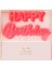 Happy Birthday Pembe Akrilik Pasta Süsü 1