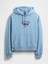 Erkek Mavi Heavyweight Oversized Logo Sweatshirt 2